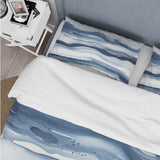 Abstract Classic Blue Waves III - Duvet Cover Set