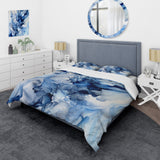 Abstract Classic Blue Waves V - Duvet Cover Set