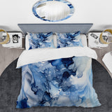 Abstract Classic Blue Waves V - Duvet Cover Set