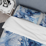 Abstract Classic Blue Waves V - Duvet Cover Set