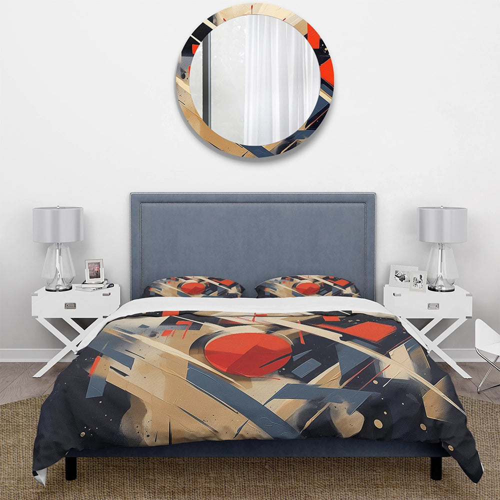 Red and Black Depth Corner I - Duvet Cover Set