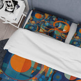 Orange Blue Geometry Unleashed II - Duvet Cover Set