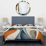 Blue Orange Symmetrical Visions - Duvet Cover Set