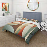 Orange Green Symmetrical Visions - Duvet Cover Set