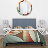 Orange Green Symmetrical Visions - Duvet Cover Set