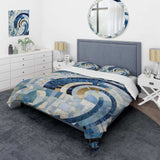 Gold Constructing Blue Realms IV - Duvet Cover Set