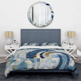 Gold Constructing Blue Realms IV - Duvet Cover Set