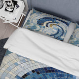 Gold Constructing Blue Realms IV - Duvet Cover Set