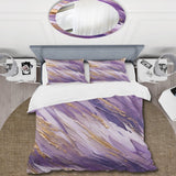 Purple and Gold Dynamic Abstractions II - Duvet Cover Set