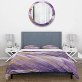 Purple and Gold Dynamic Abstractions II - Duvet Cover Set