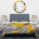 Yellow and Grey Cosmic Vibrations II - Duvet Cover Set