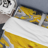 Yellow and Grey Cosmic Vibrations II - Duvet Cover Set