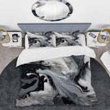 Black and Grey Harmony In Chaos - Duvet Cover Set