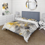 Yellow and Grey Beyond The Canvas II - Duvet Cover Set