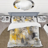 Yellow and Grey Beyond The Canvas II - Duvet Cover Set