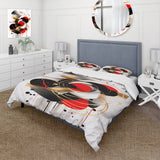 Red and Black Abstract Symphony IV - Duvet Cover Set