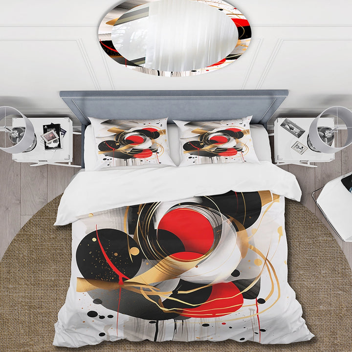Red and Black Abstract Symphony IV - Duvet Cover Set
