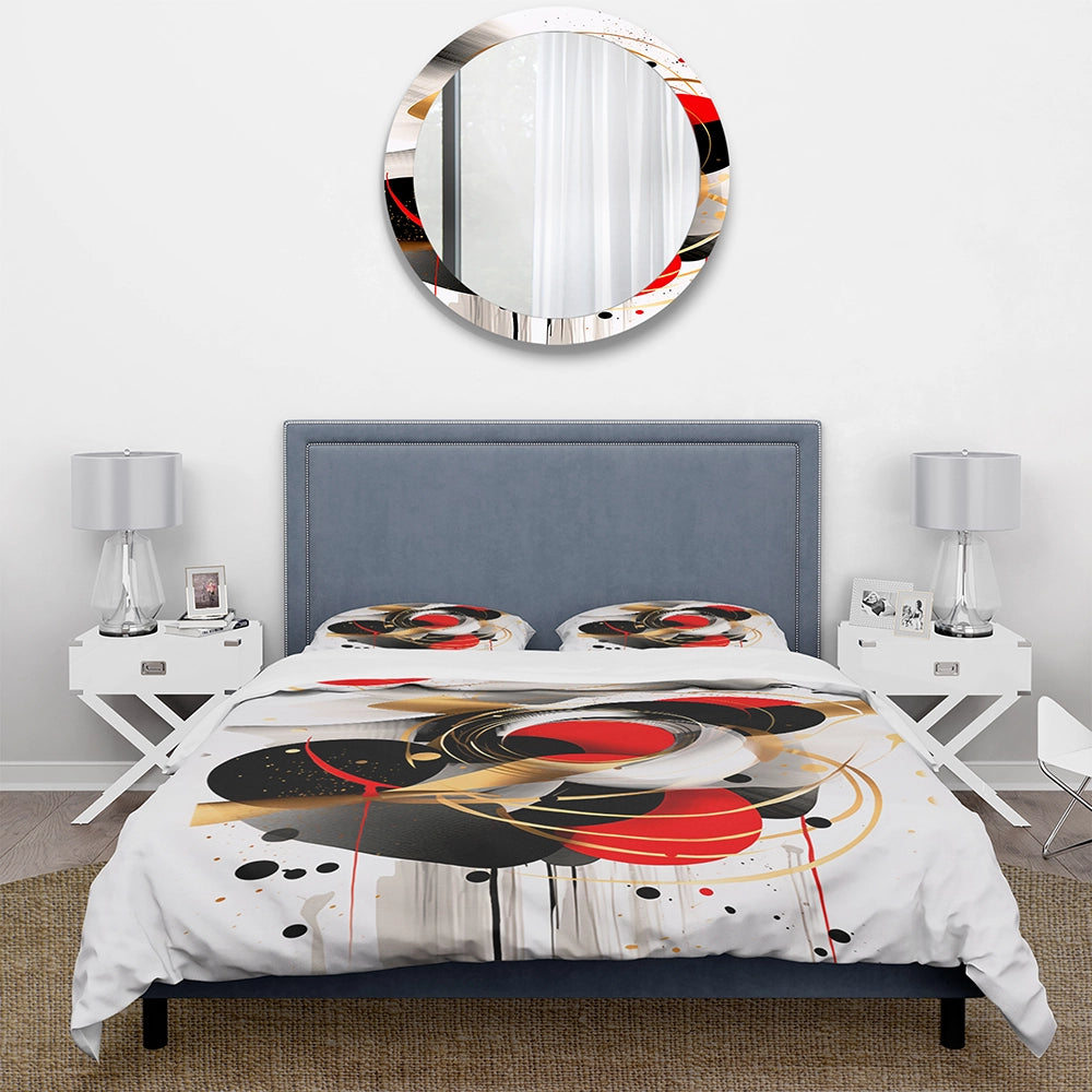 Red and Black Abstract Symphony IV - Duvet Cover Set