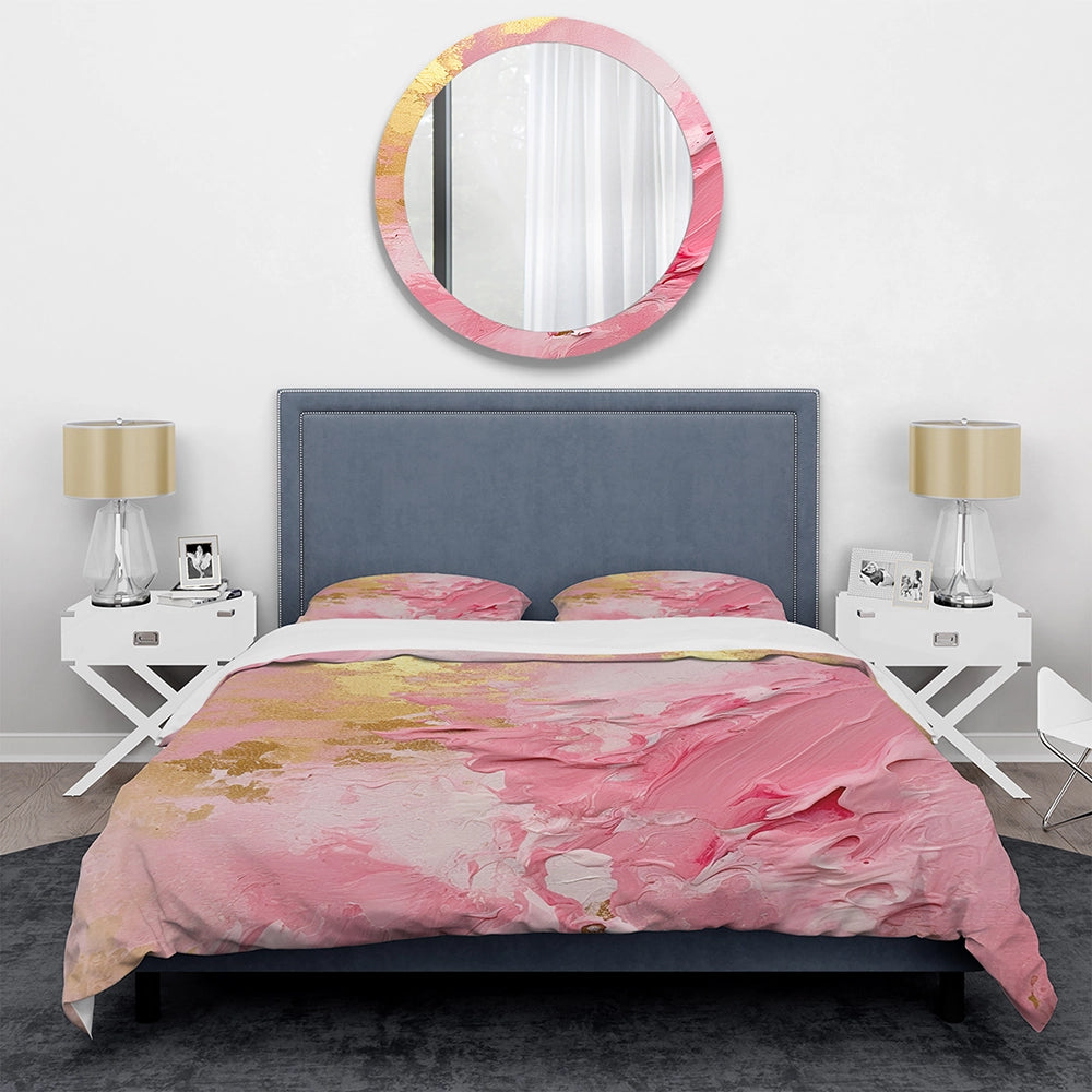 Pink and Gold Emerging Energies III - Duvet Cover Set