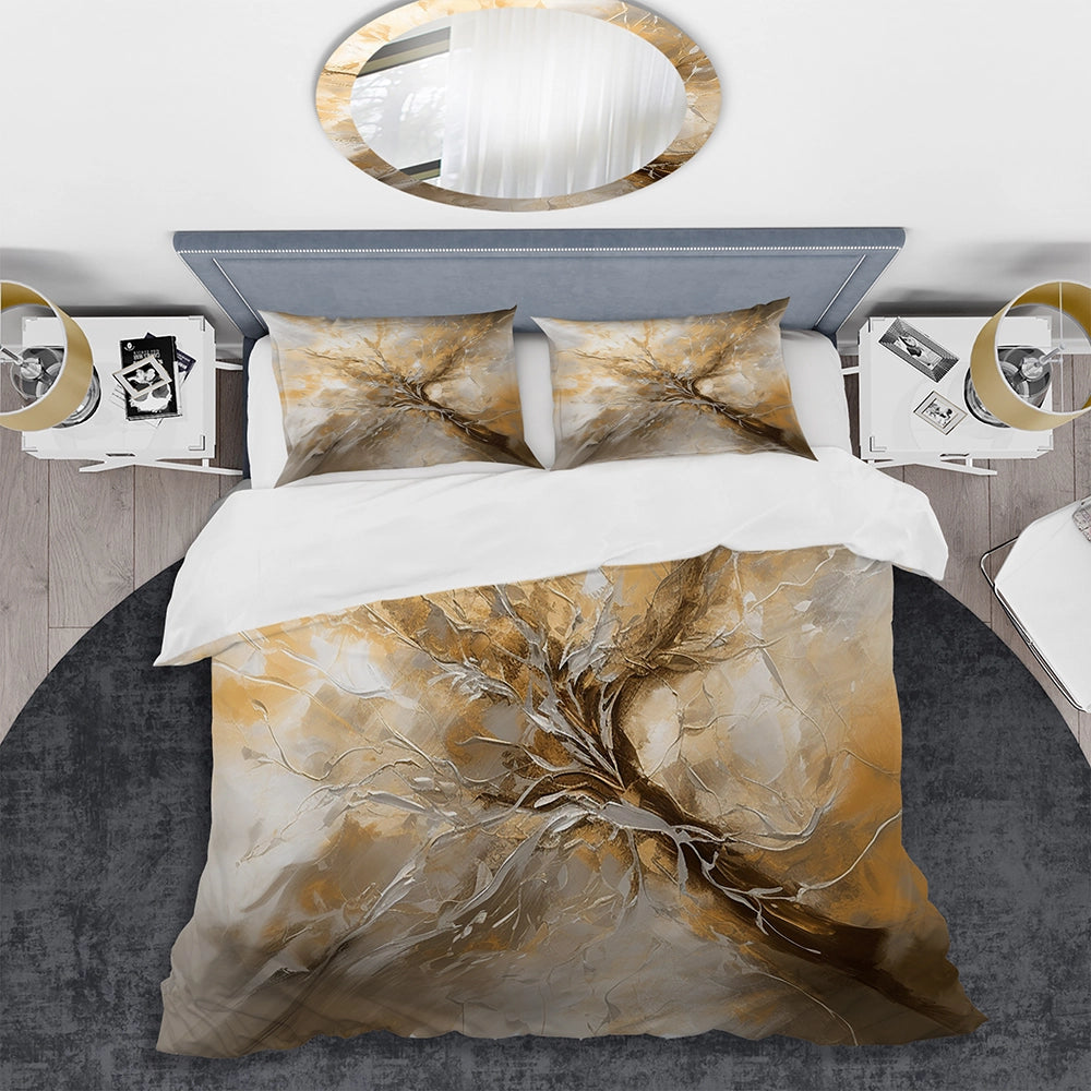 Gold and Silver Chromatic Essence I - Duvet Cover Set