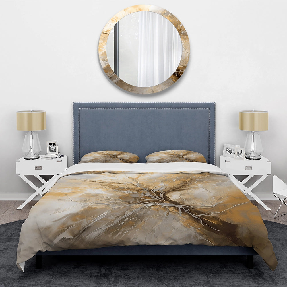 Gold and Silver Chromatic Essence I - Duvet Cover Set