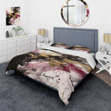 Gold and Pink Fluid Fusion II - Duvet Cover Set