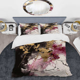 Gold and Pink Fluid Fusion II - Duvet Cover Set