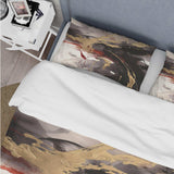 Gold and Red Fluid Fusion II - Duvet Cover Set