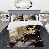 Gold and Grey Fluid Fusion II - Duvet Cover Set