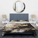 Gold and Grey Fluid Fusion II - Duvet Cover Set