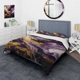 Purple and Gold Liquid Magic I - Duvet Cover Set