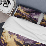 Purple and Gold Liquid Magic I - Duvet Cover Set