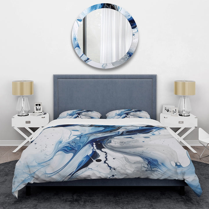 Blue and Grey Ethereal Elixir I - Duvet Cover Set