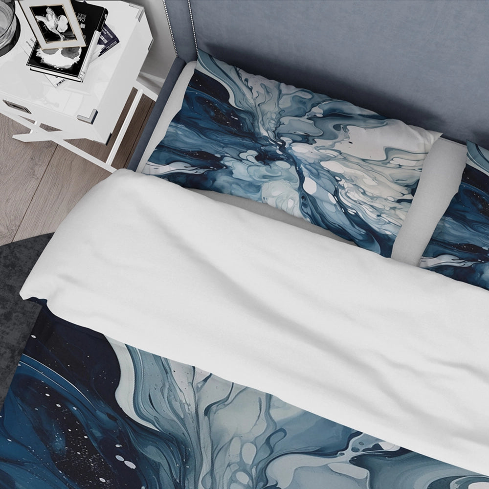 Blue Grey Ethereal Elixir I - Duvet Cover Set