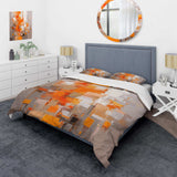 Orange Brown Shattered Realities - Duvet Cover Set