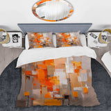 Orange Brown Shattered Realities - Duvet Cover Set