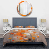 Orange Brown Shattered Realities - Duvet Cover Set