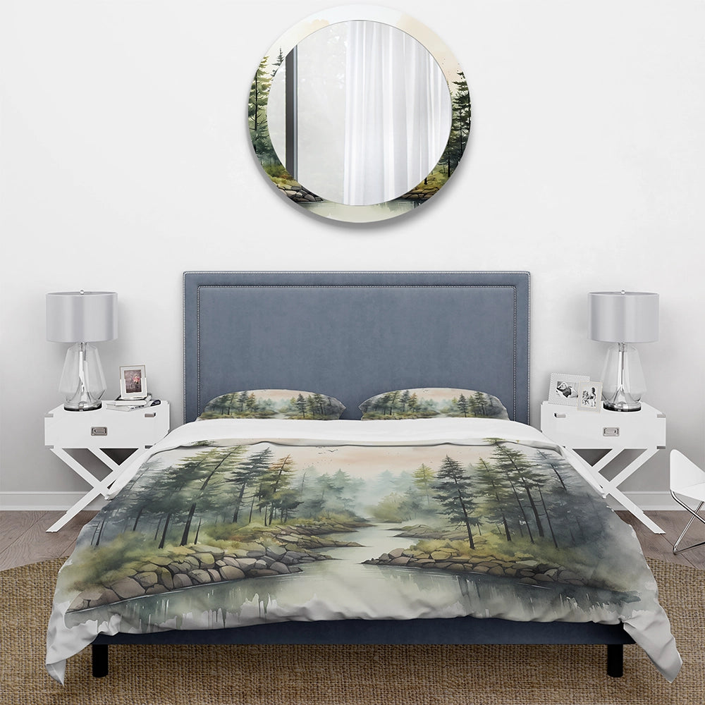 Tranquil Forest Oasis III - Duvet Cover Set