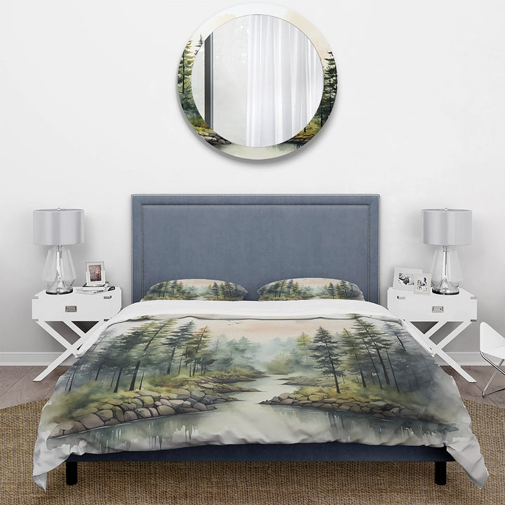 Tranquil Forest Oasis III - Duvet Cover Set