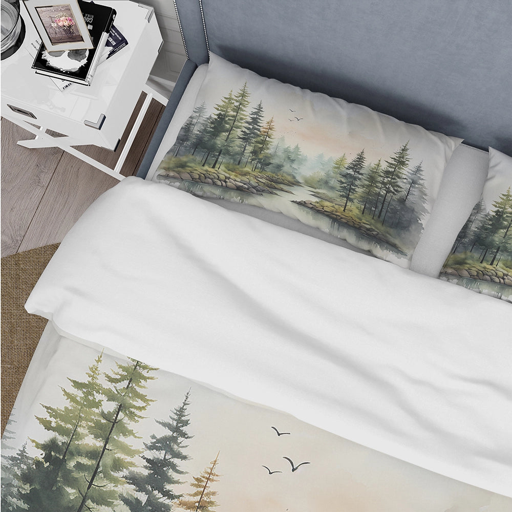 Tranquil Forest Oasis III - Duvet Cover Set