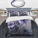 Purple Grey Violets Dream I - Duvet Cover Set