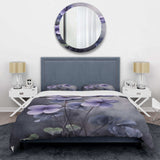 Purple Grey Violets Dream I - Duvet Cover Set