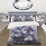 Purple Grey Violets Dream II - Duvet Cover Set