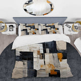 Ivory Illusions Abstract Shapes II - Duvet Cover Set