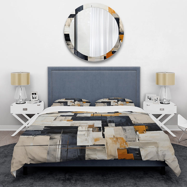 Ivory Illusions Abstract Shapes II - Duvet Cover Set