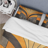 Orange And Grey Vectors - Duvet Cover Set