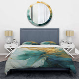 Gold And Teal Aurora Harmony - Duvet Cover Set