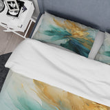 Gold And Teal Aurora Harmony - Duvet Cover Set