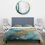 Gold And Teal Aurora Harmony II - Duvet Cover Set