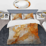 Gold White Champagne Sunrise Spirals I - Duvet Cover Set